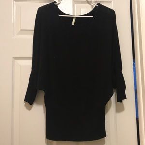 Black off the shoulder sweater